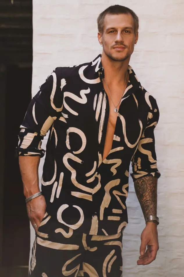 Runaway The Label Sets Menswear LS SHIRT 8211 YORK BLACK