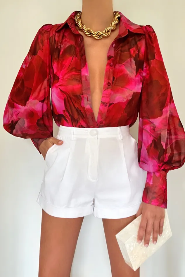 Runaway The Label Shirts and Blouses Shop Calista Shirt 8211 Pink Floral