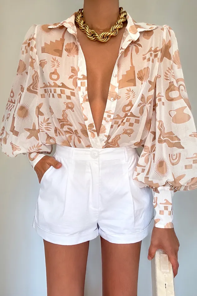 Runaway The Label Shirts and Blouses Shop FLEETWOOD BLOUSE 8211 COVE WHITE