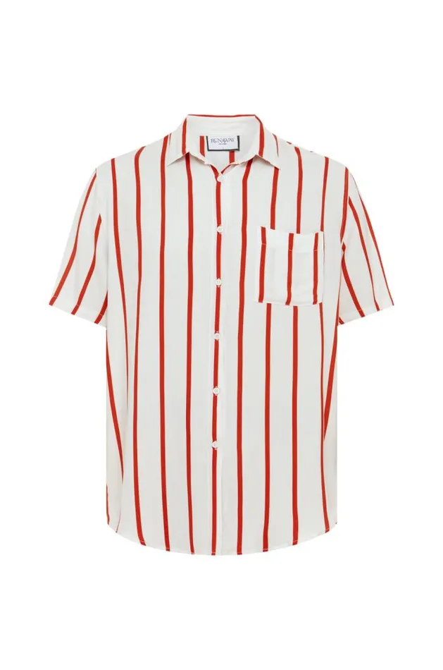 Runaway The Label Shirts Menswear ELIJAH SHIRT 8211 RED STRIPE