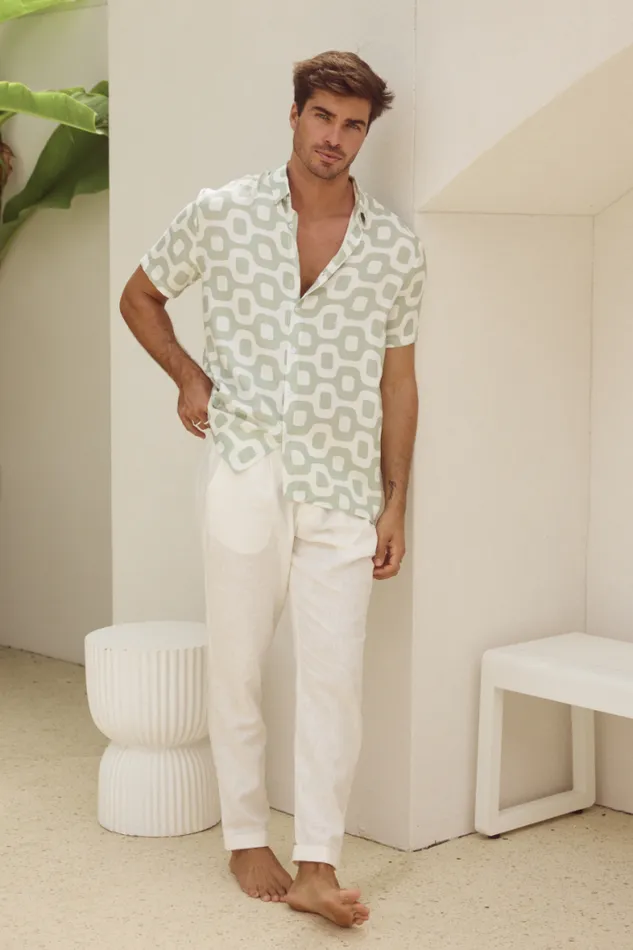 Runaway The Label Shirts Menswear MASON SHIRT 8211 MINT BRANDON