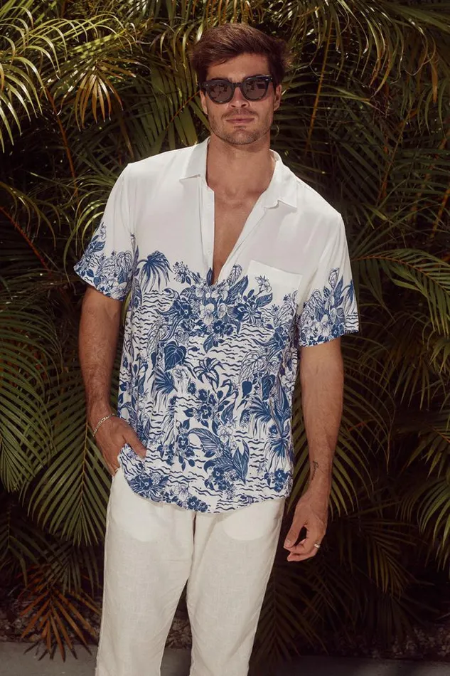 Runaway The Label Shirts Menswear OLIVER SHIRT 8211 WHITENAVY