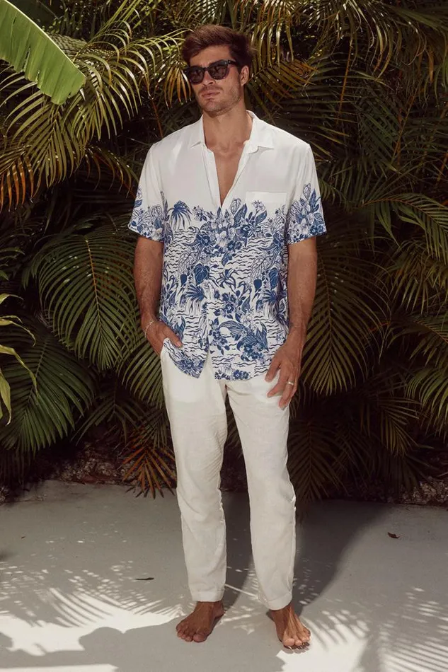 Runaway The Label Shirts Menswear OLIVER SHIRT 8211 WHITENAVY