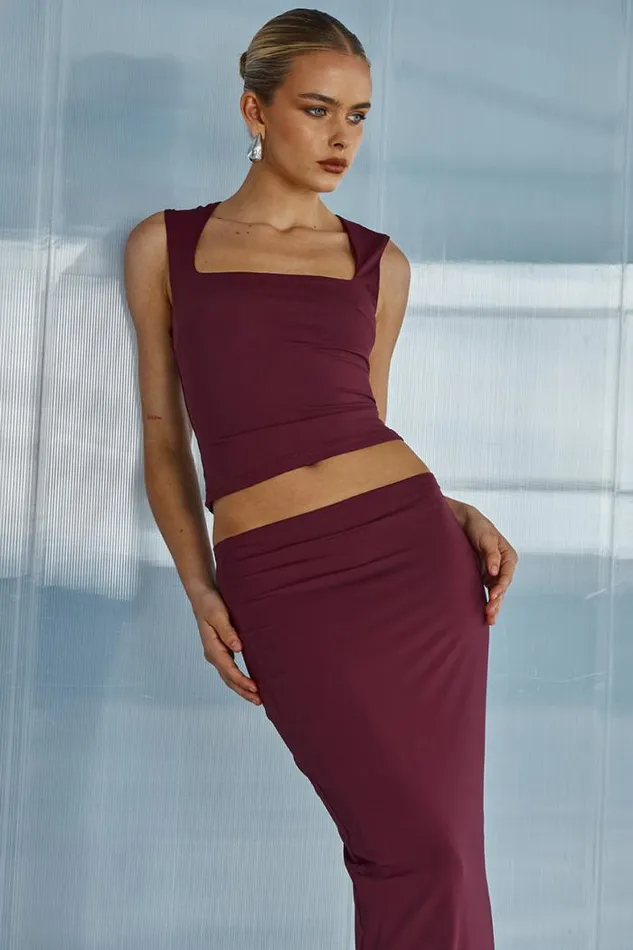 Runaway The Label Skirts Shop XAVI MAXI SKIRT 8211 MERLOT