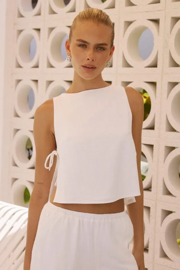 Runaway The Label Summer Sets Shop ELINA TOP 8211 WHITE
