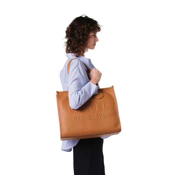 S Zip Tote Camel Women Lancel Hand Bags
