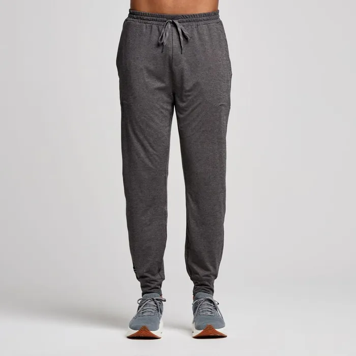 Saucony Bottoms Men Triumph Pant Carbon Heather