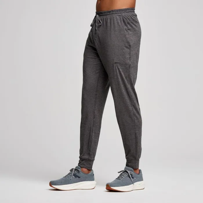 Saucony Bottoms Men Triumph Pant Carbon Heather