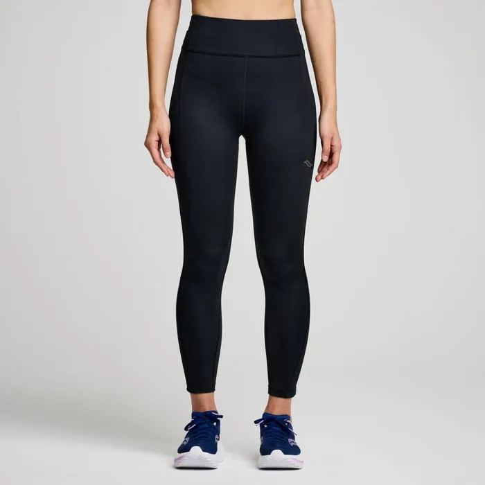Saucony Bottoms Women Fortify Crop Tight Black