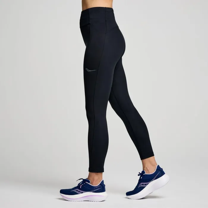Saucony Bottoms Women Fortify Crop Tight Black