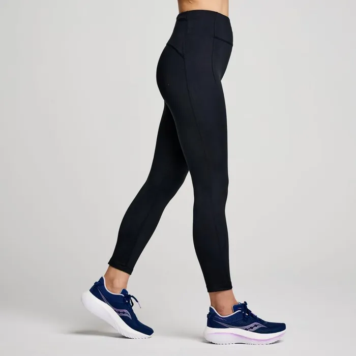 Saucony Bottoms Women Fortify Crop Tight Black