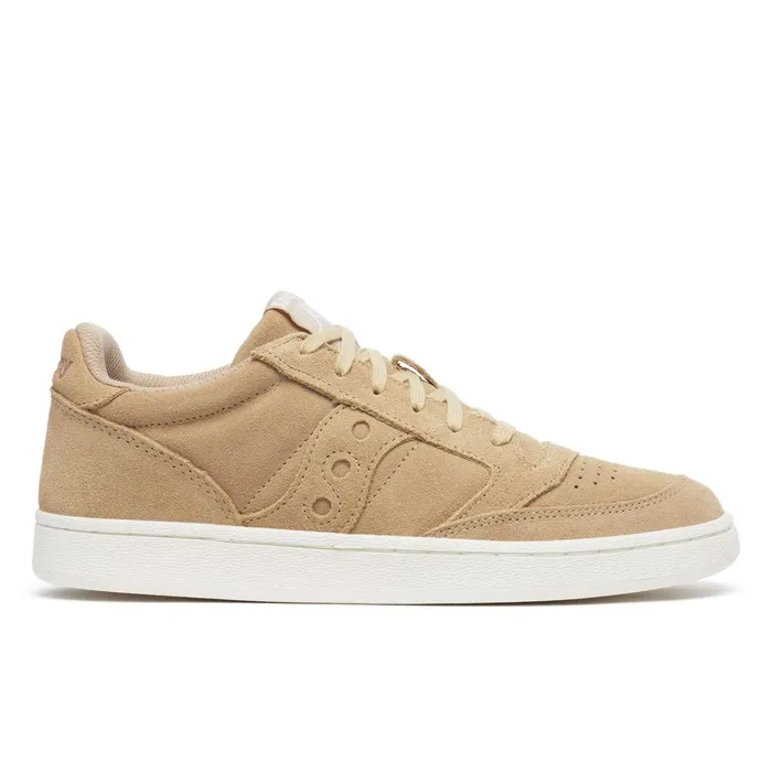 Saucony Lifestyle Women Jazz Court Split Suede Tan