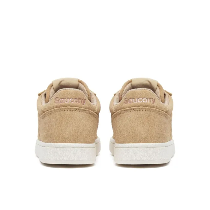 Saucony Lifestyle Women Jazz Court Split Suede Tan