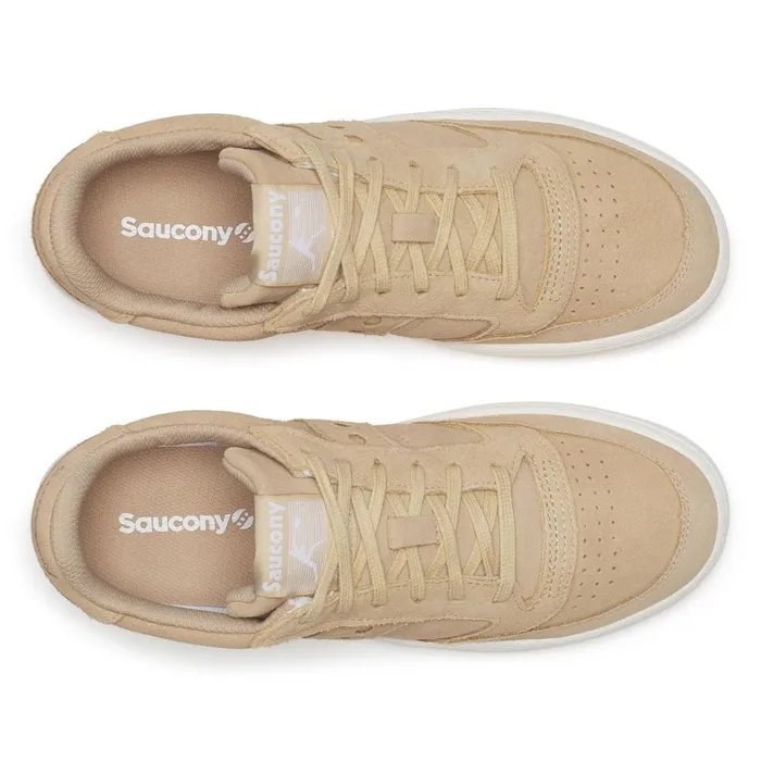 Saucony Lifestyle Women Jazz Court Split Suede Tan