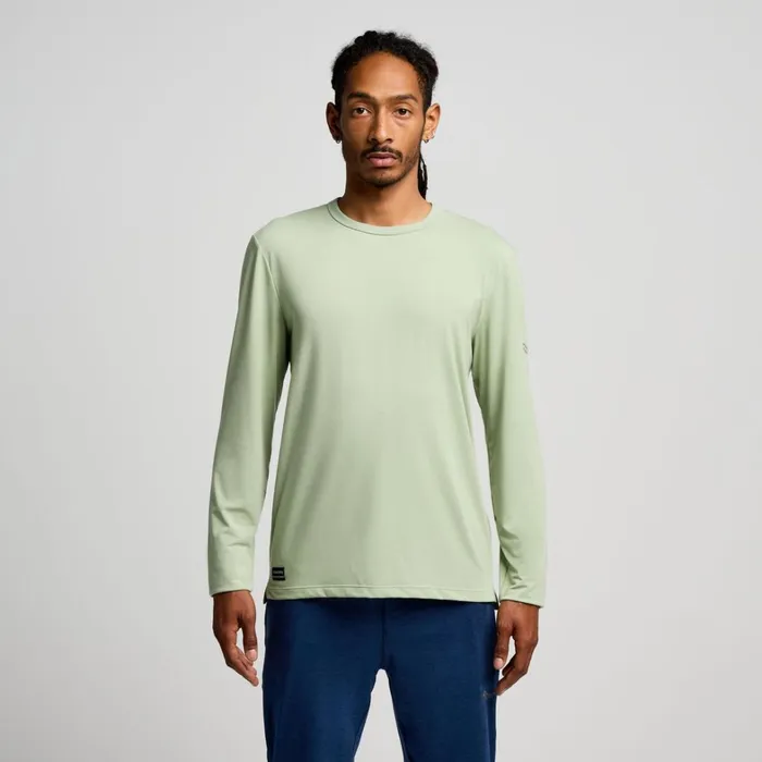 Saucony Tops Men Triumph Long Sleeve Sage