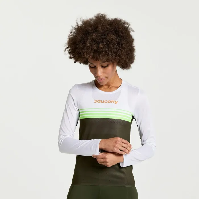 Saucony Tops Women Elite Long Sleeve Umbra