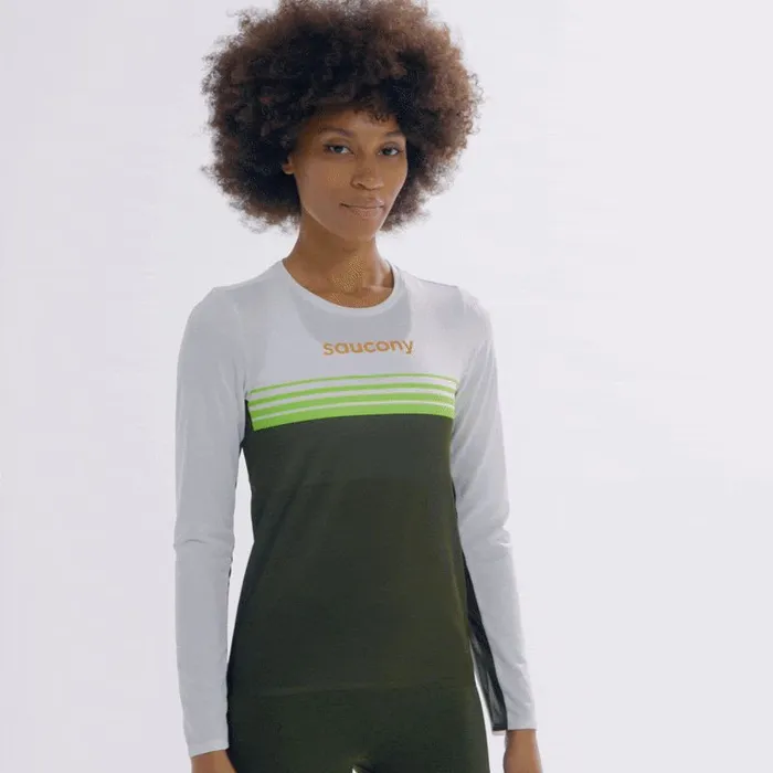 Saucony Tops Women Elite Long Sleeve Umbra