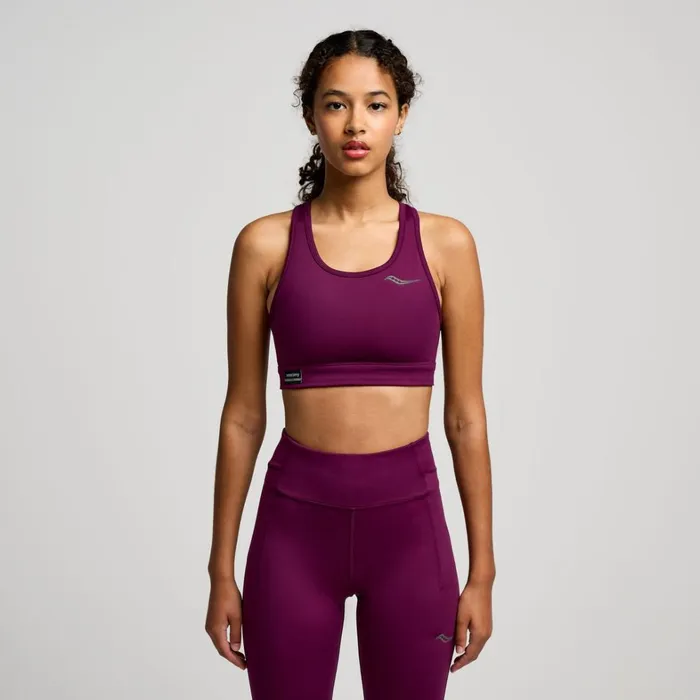 Saucony Tops Women Fortify Bra Eggplant