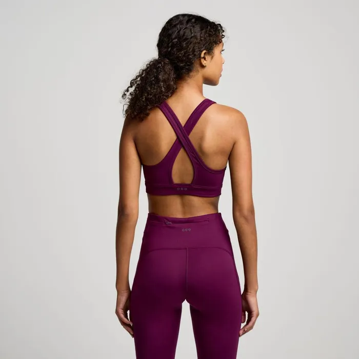 Saucony Tops Women Fortify Bra Eggplant