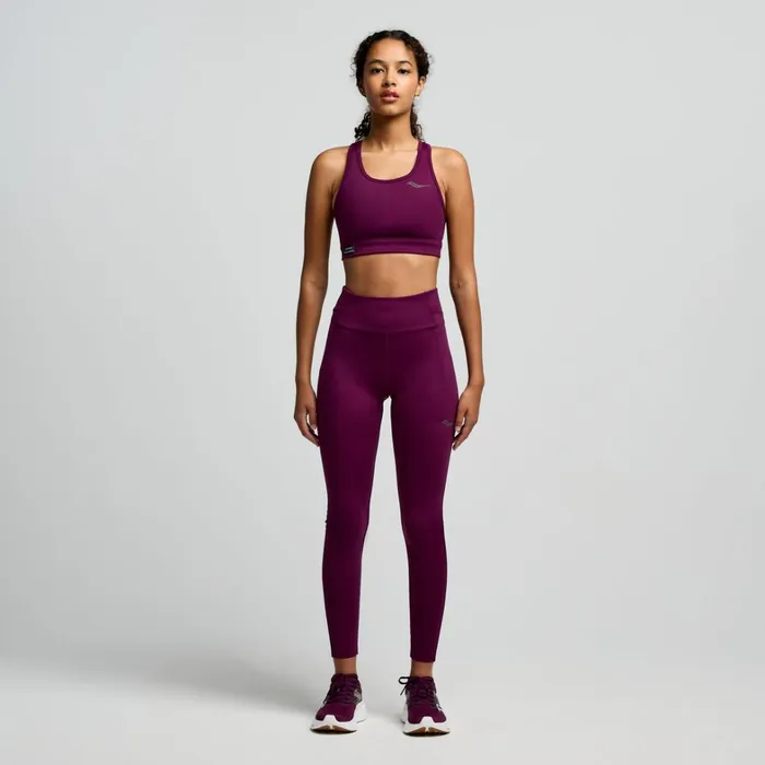 Saucony Tops Women Fortify Bra Eggplant