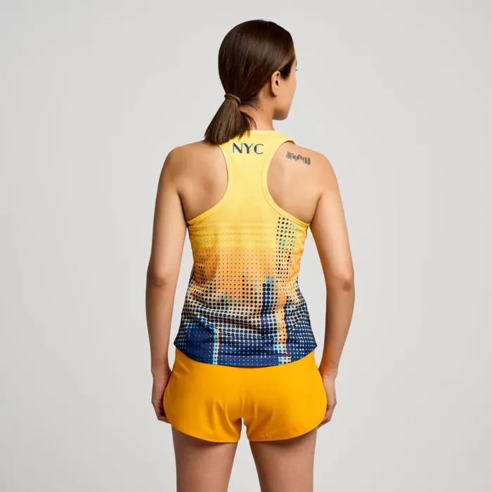 Saucony Tops Women Nyc Stopwatch Graphic Singlet New York 2024