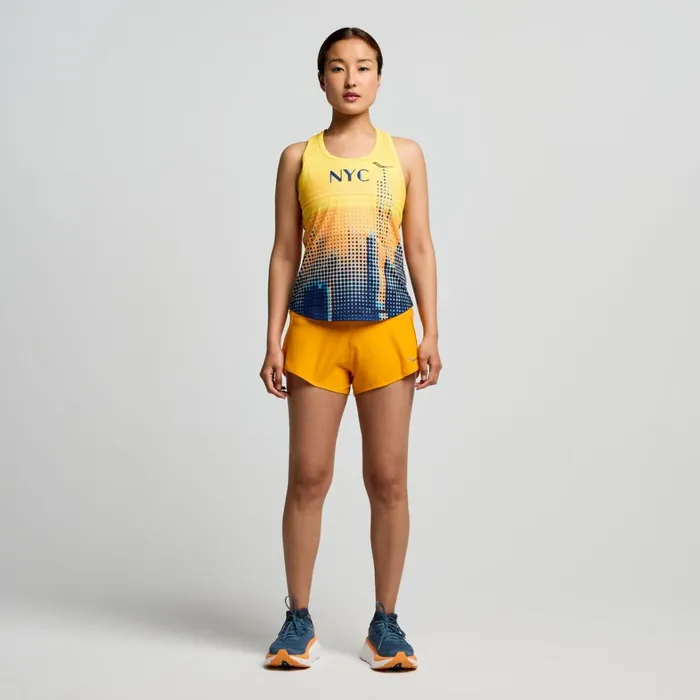 Saucony Tops Women Nyc Stopwatch Graphic Singlet New York 2024
