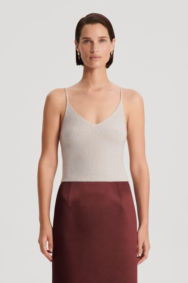 Scanlan Theodore CASHMERE CAMISOLE DOVE Women Knitwear Scanlan Theodore CASHMERE CAMISOLE DOVE Women Knitwear