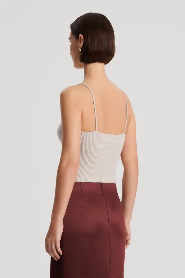 Scanlan Theodore CASHMERE CAMISOLE DOVE Women Knitwear Scanlan Theodore CASHMERE CAMISOLE DOVE Women Knitwear