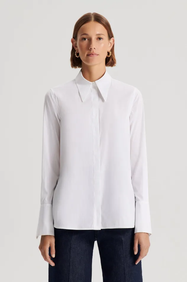 Scanlan Theodore COTTON SHIRT WHITE Women Shirts Scanlan Theodore COTTON SHIRT WHITE Women Shirts