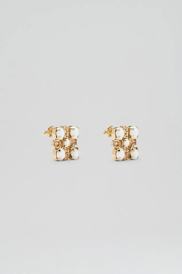 Scanlan Theodore Jewelry Women OPAL STRASS STUDS CHALK Scanlan Theodore Jewelry Women OPAL STRASS STUDS CHALK