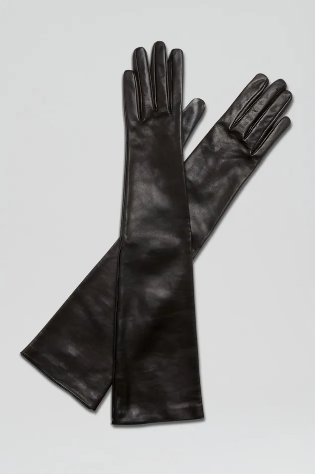Scanlan Theodore Leather Women LEATHER GLOVES BLACK Scanlan Theodore Leather Women LEATHER GLOVES BLACK