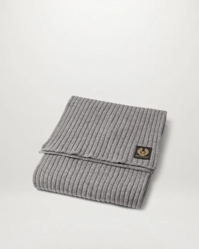 Scarves MenWomen Belstaff Watch Scarf Pale Grey Melange Scarves MenWomen Belstaff Watch Scarf Pale Grey Melange
