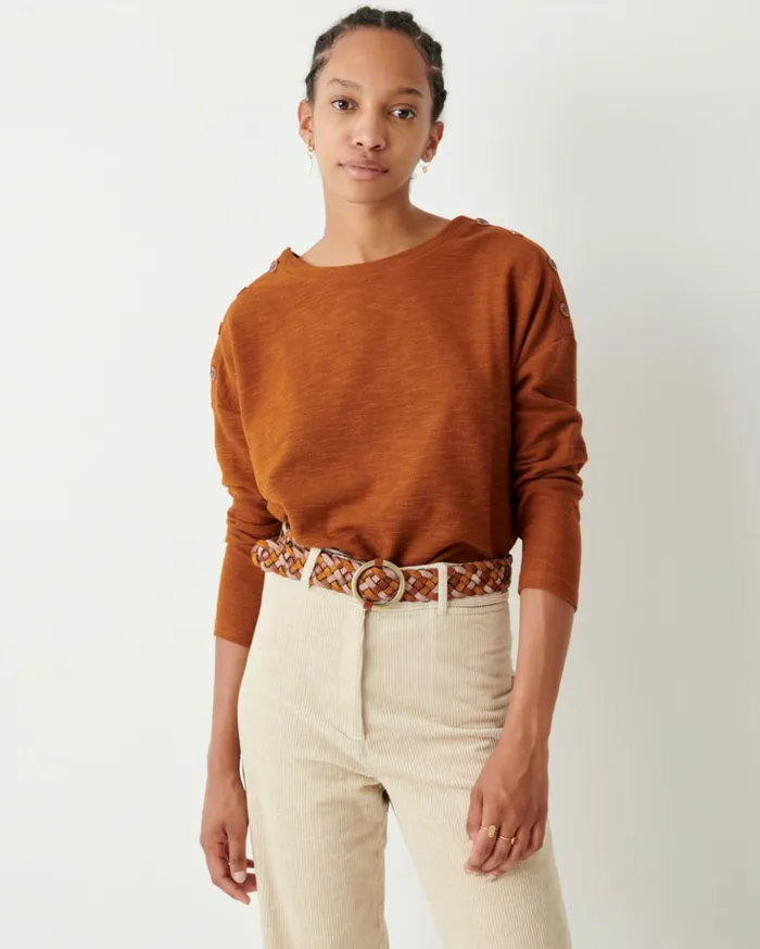 Sessn Womens TShirts And Tops Austin Tobacco On Sale