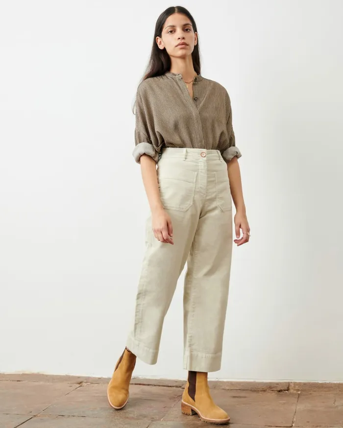 Sessn Womens Trousers Hudson street Milk