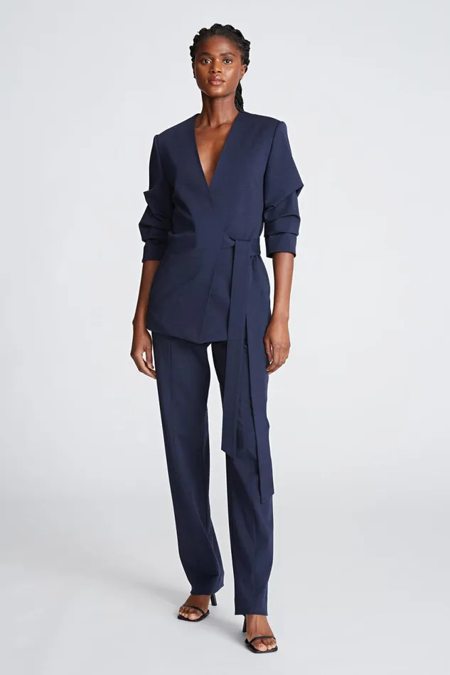 Sets Women Halston Bexley Jacket In Knit Suiting Midnight
