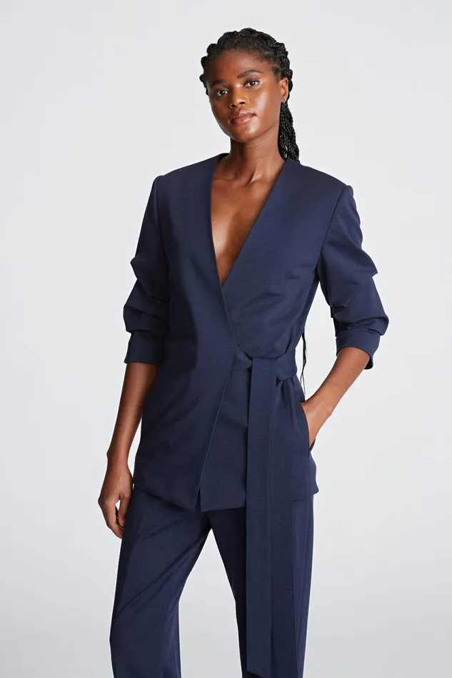 Sets Women Halston Bexley Jacket In Knit Suiting Midnight