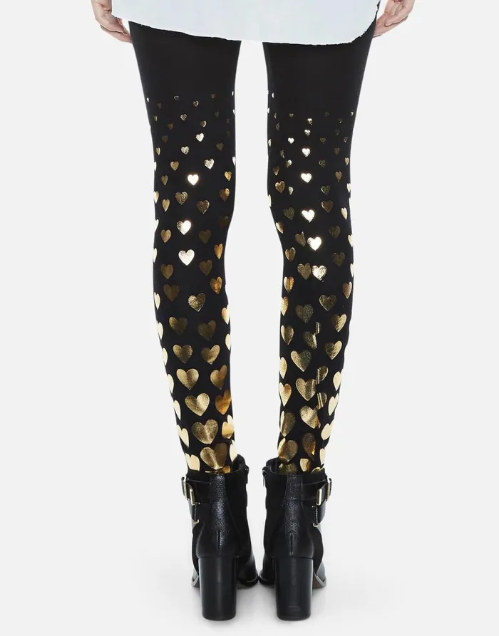 Shae All Over Foil Hearts Black Women039sMen039s Lauren Moshi Hoodies