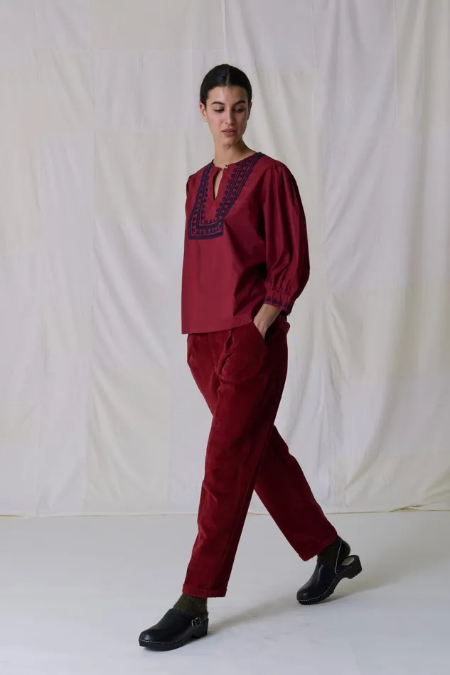 Shirts and Blouses Women Leon and Harper Coquine Plain Shirt Carmin