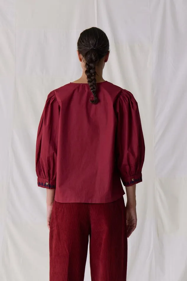Shirts and Blouses Women Leon and Harper Coquine Plain Shirt Carmin