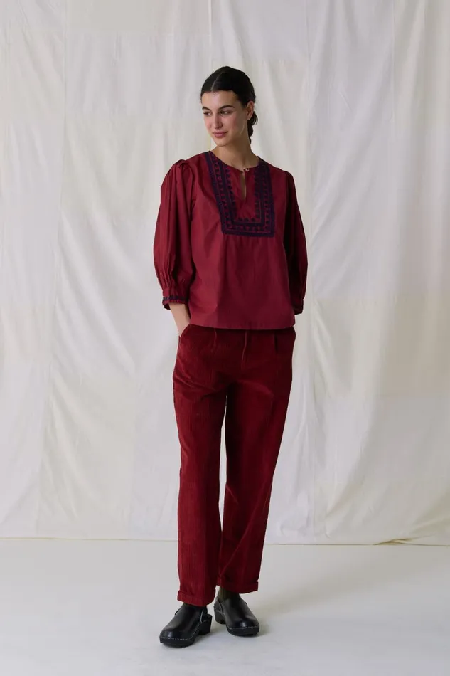 Shirts and Blouses Women Leon and Harper Coquine Plain Shirt Carmin