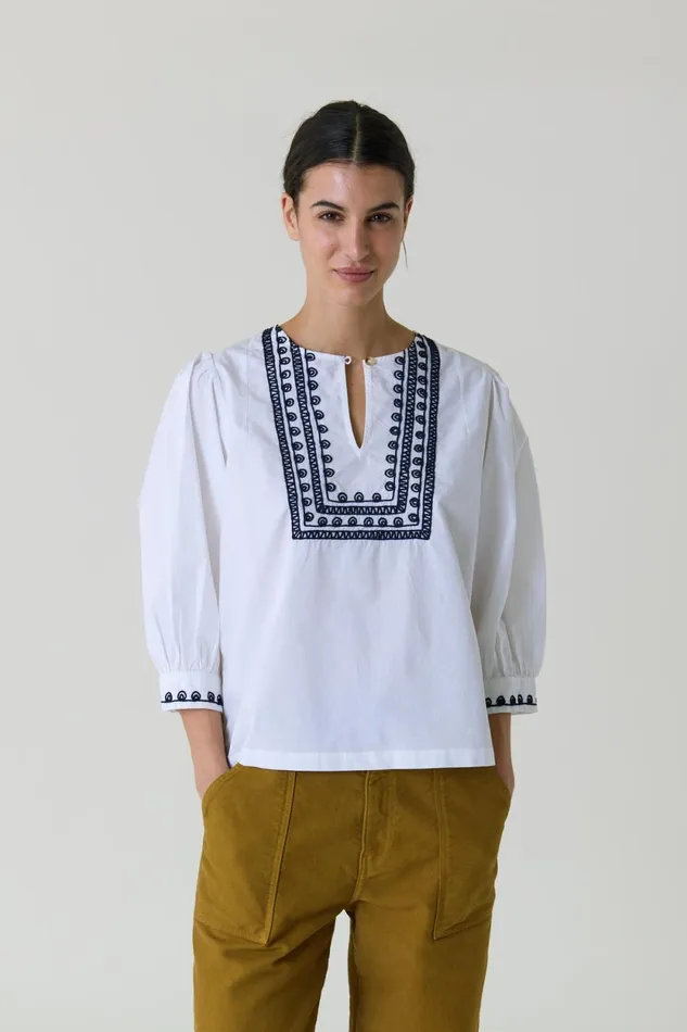 Shirts and Blouses Women Leon and Harper Coquine Plain Shirt White