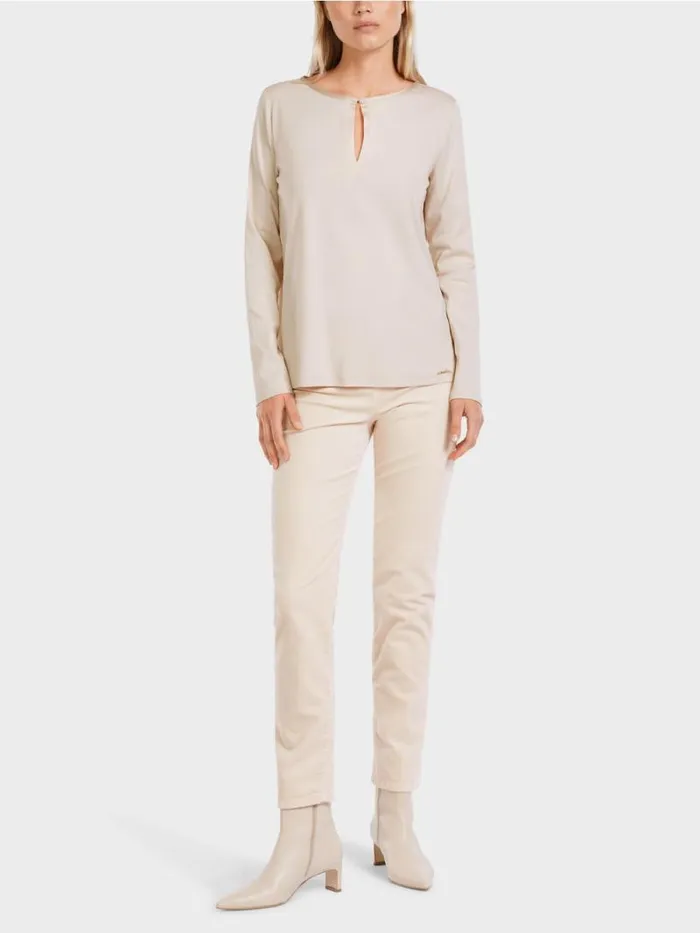 Shirts and Tops Damen Marc Cain Elegantes Longsleeve Soft Blossom