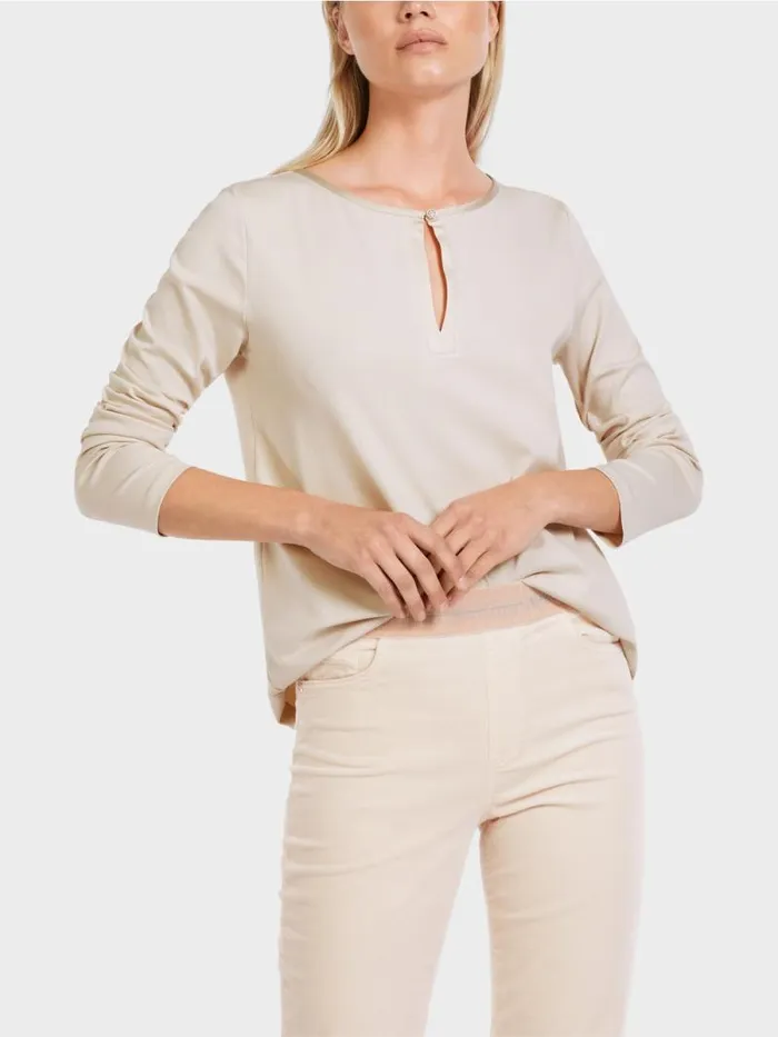 Shirts and Tops Damen Marc Cain Elegantes Longsleeve Soft Blossom