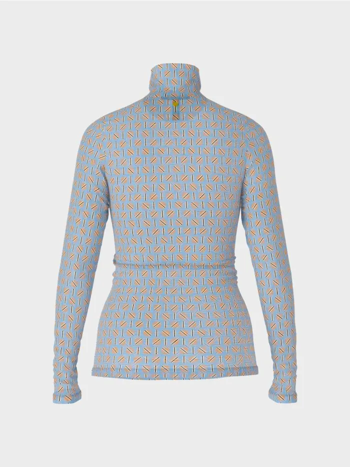 Shirts and Tops Damen Marc Cain Figurnahes Rollkragen TShirt Dark Summer Sky