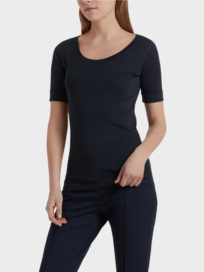 Shirts and Tops Damen Marc Cain Hochwertiges BasicShirt Midnight Blue