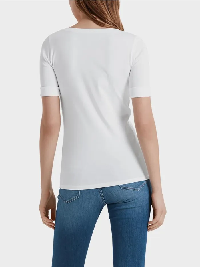 Shirts and Tops Damen Marc Cain Hochwertiges BasicShirt White