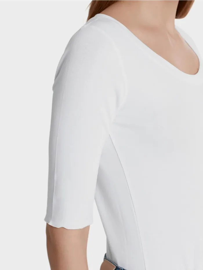 Shirts and Tops Damen Marc Cain Hochwertiges BasicShirt White