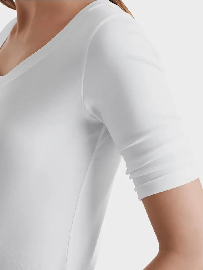 Shirts and Tops Damen Marc Cain Hochwertiges BasicShirt White