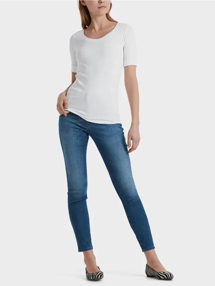 Shirts and Tops Damen Marc Cain Hochwertiges BasicShirt White
