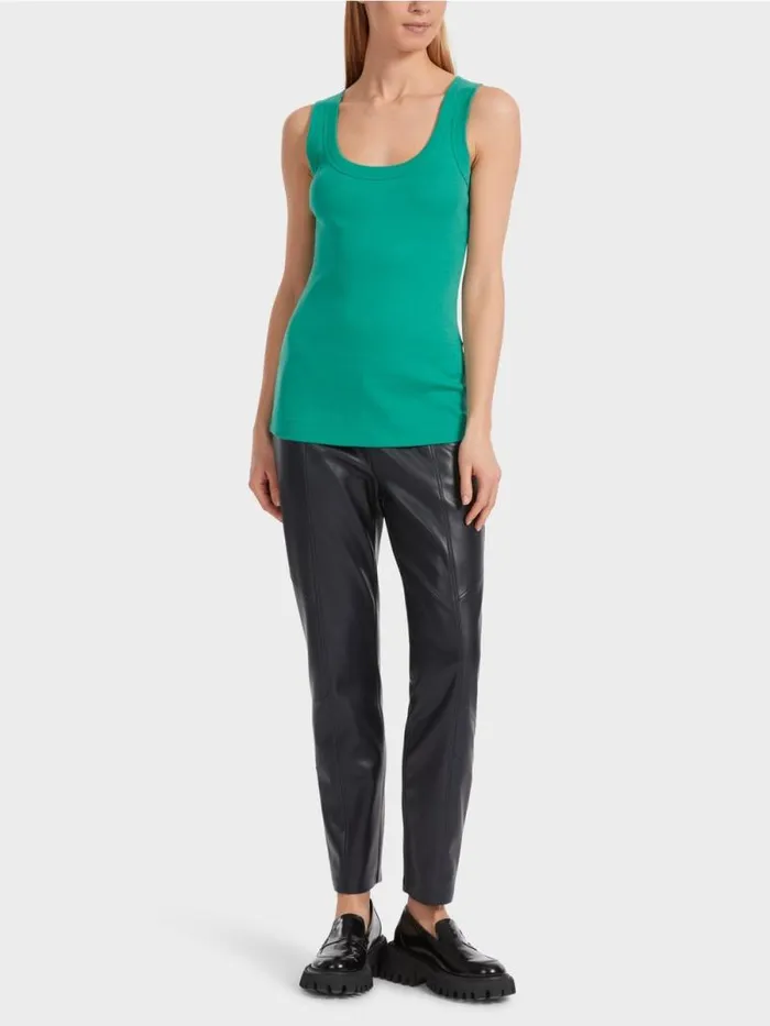 Shirts and Tops Damen Marc Cain rmelloses Top Aus Baumwollripp Enamel